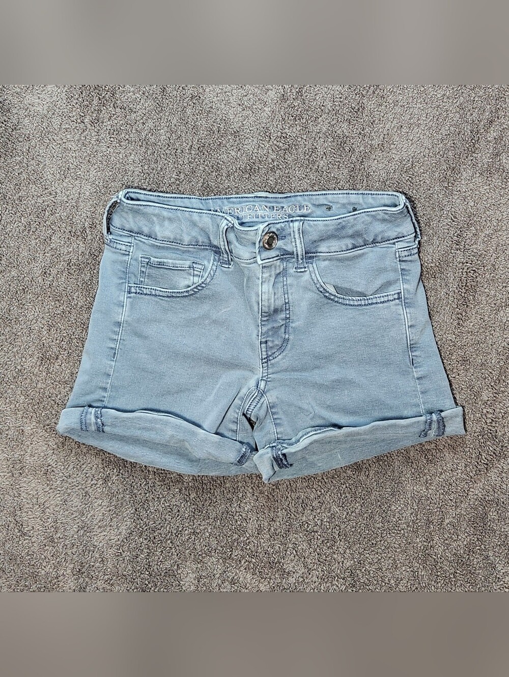 Grey American Eagle Outfitters Twill Low Rise Shorts